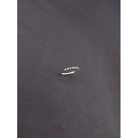 Anel Meia Aliança de Ônix