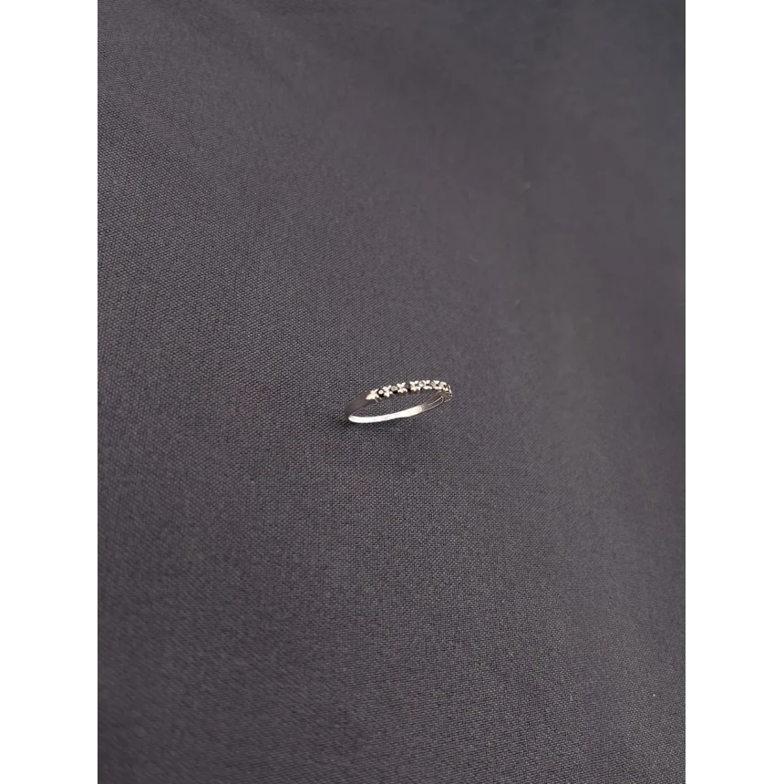 Anel Meia Aliança de Ônix