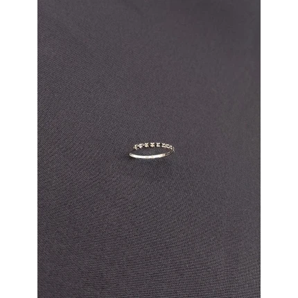 Anel Meia Aliança de Ônix