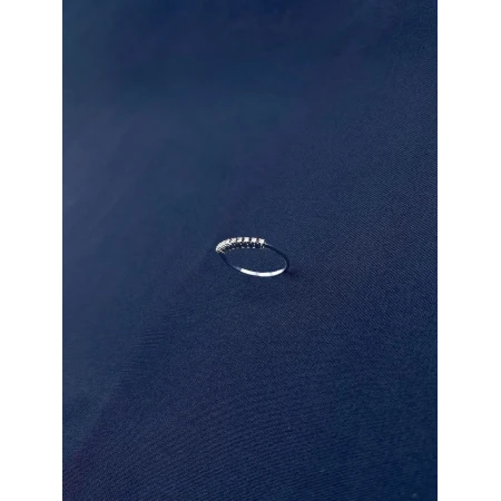 Anel Meia Aliança de Diamantes