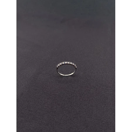 Anel Meia Aliança De Safiras