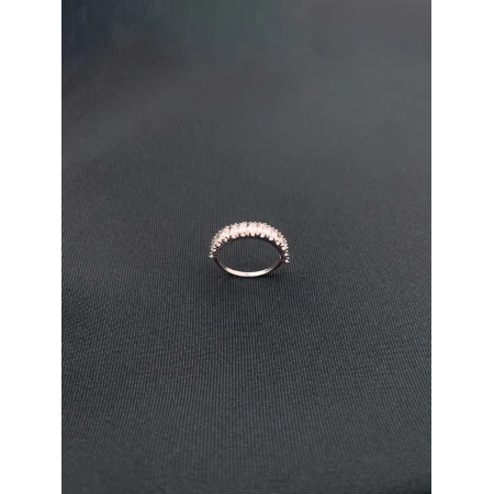 Anel Anel Meia Aliança Zircônias