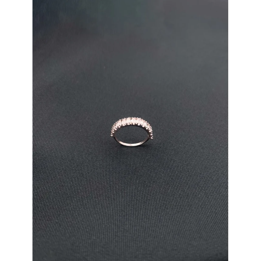 Anel Anel Meia Aliança Zircônias