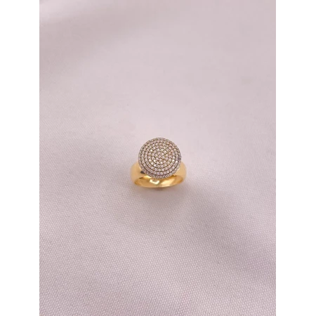 Anel Redondo Safiras Brancas