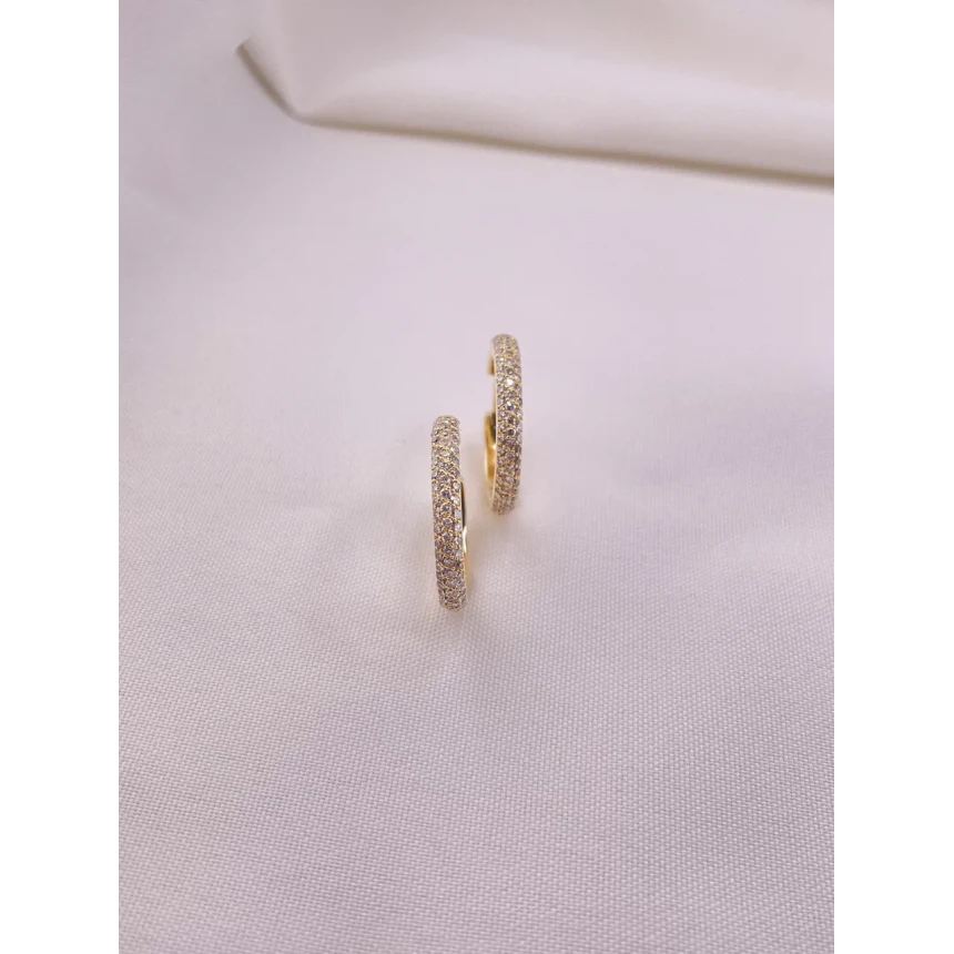 Brincos Argola de Diamantes