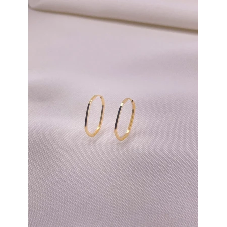 Brincos Oval Sextavado