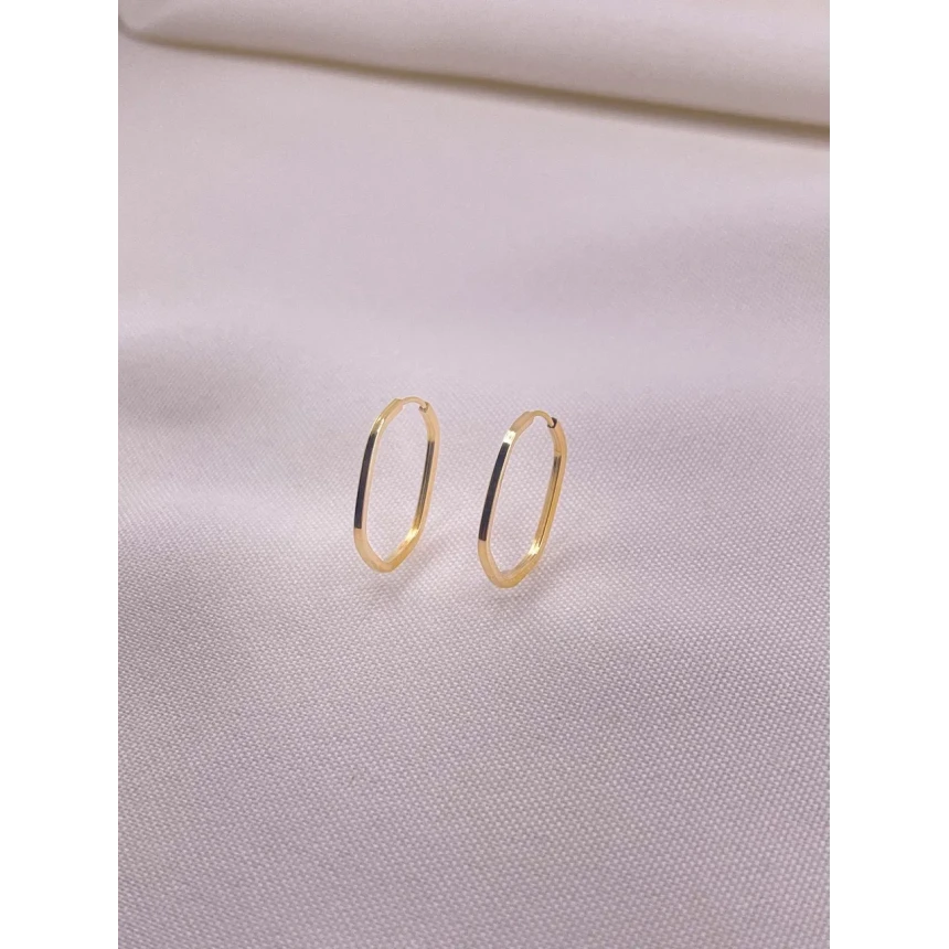 Brincos Oval Sextavado