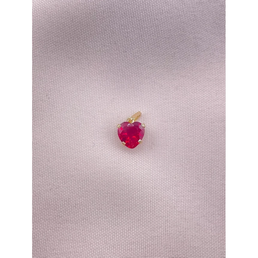 Pingente Coração Zircônia