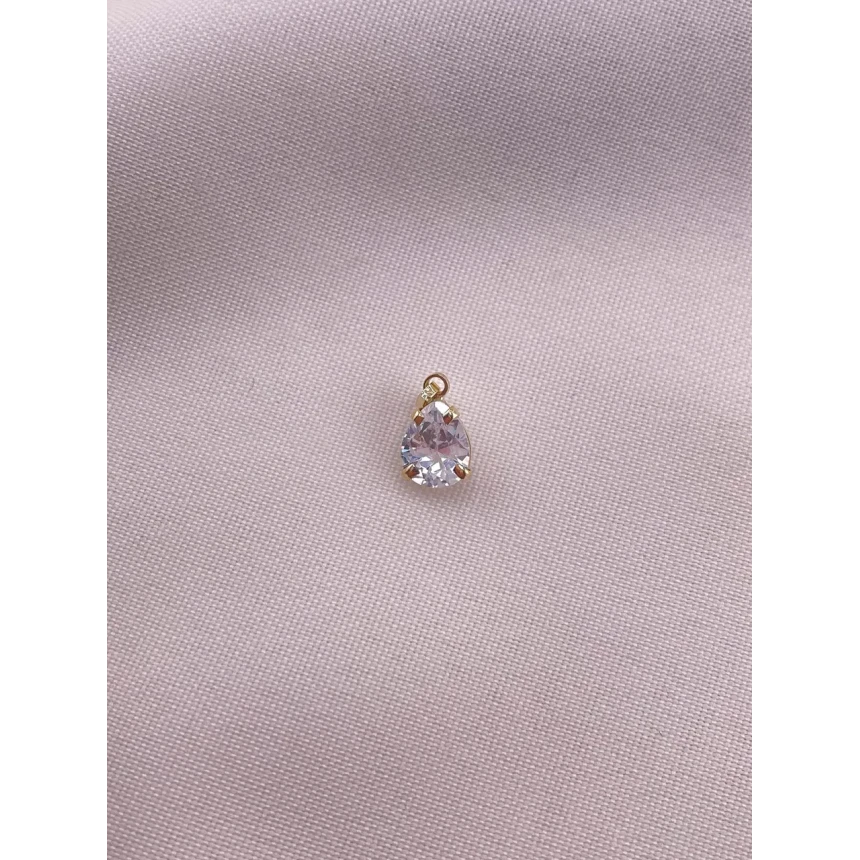 Pingente Gota com Zircônia
