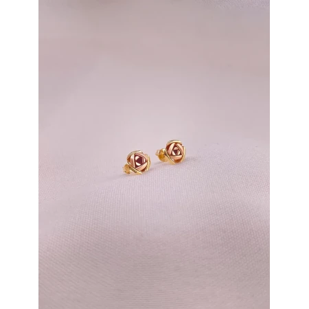 Brincos Rosas Dois Tons