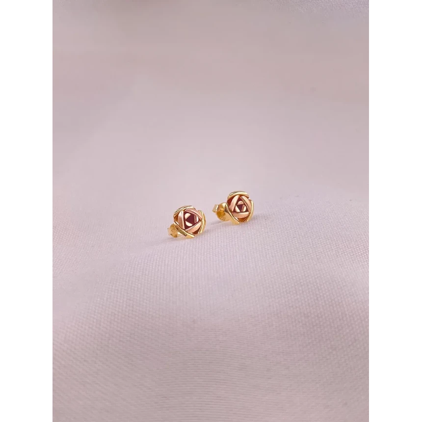 Brincos Rosas Dois Tons