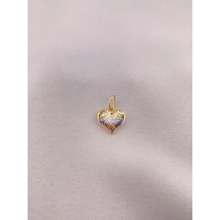 Pingente Coração Três Tons