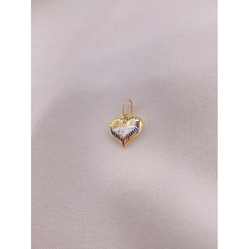 Pingente Coração Três Tons