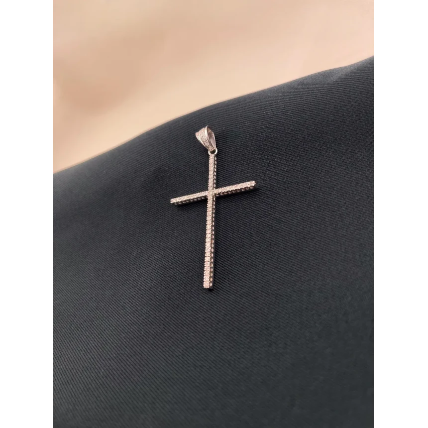 Pingente Cruz com Diamantes