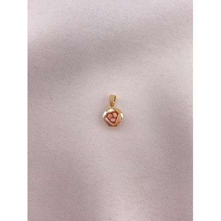 Pingente Rosa Dois Tons