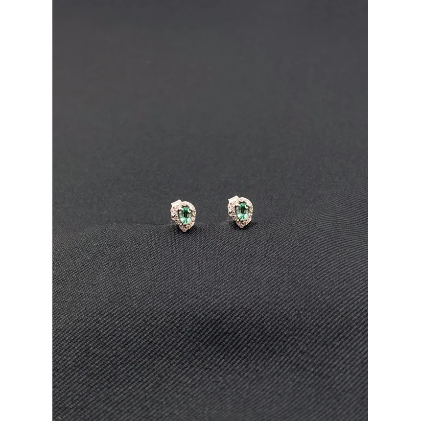 Brincos Turmalina Verde