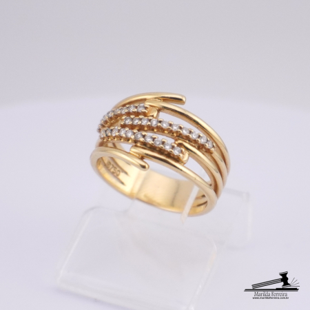 Anel Aros com Diamantes 