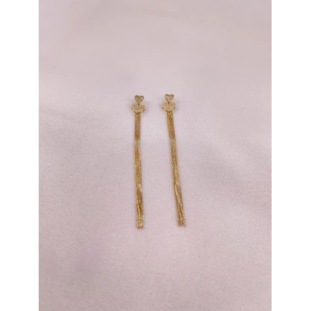 Brincos de Coração Alongados