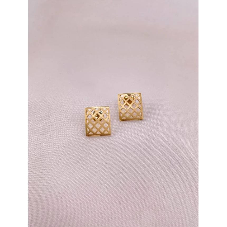 Brincos Quadrados Acetinado