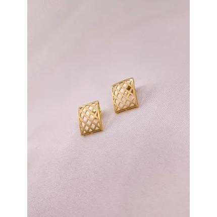 Brincos Quadrados Acetinado