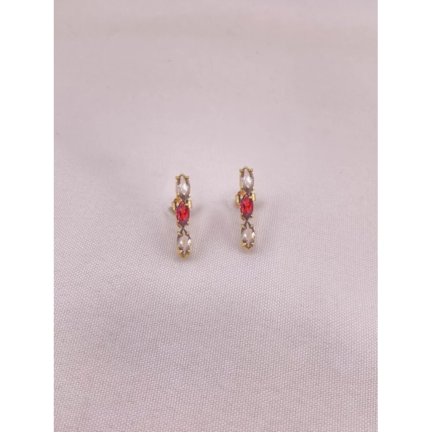 Brincos Granada e Topázio Fumê