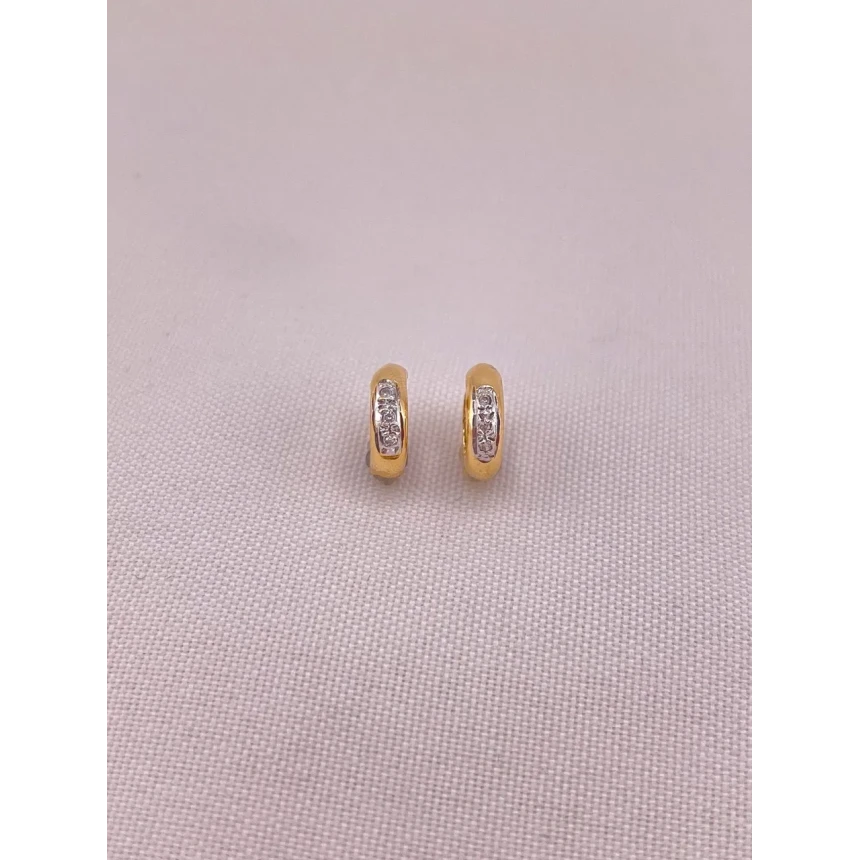 Brincos Argola com Diamantes