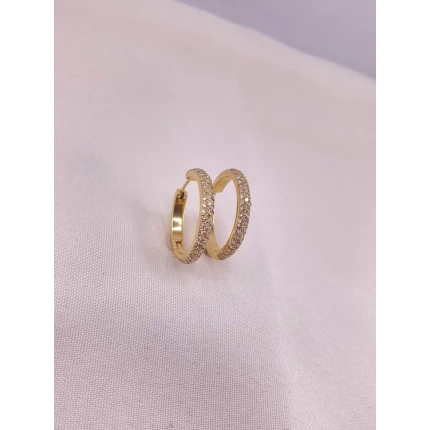 Brincos Argola com Diamantes
