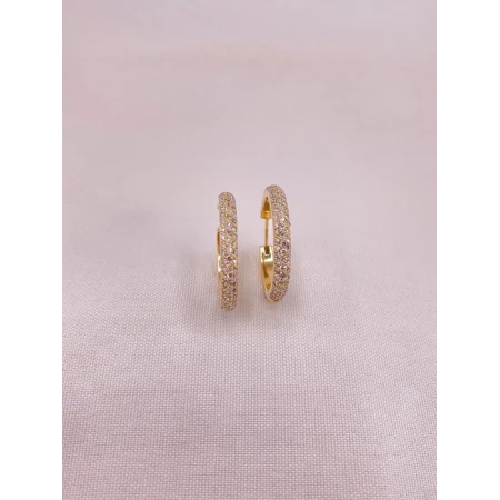 Brincos Argola com Diamantes