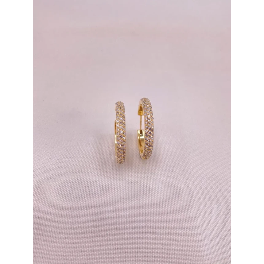 Brincos Argola com Diamantes