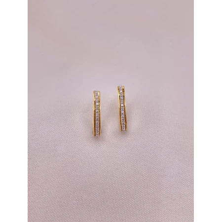 Brincos Argola com Diamantes