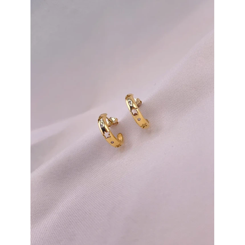 Brincos Argola Estrelas