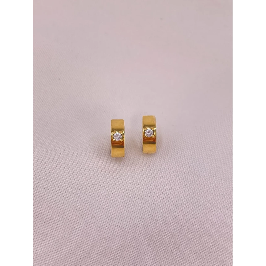 Brincos Argola com Diamantes