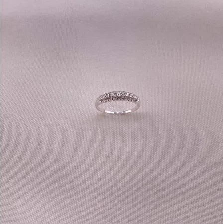 Anel Favo com Diamantes em Ouro Branco 18k