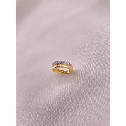 Anel Dois Aros com Diamantes