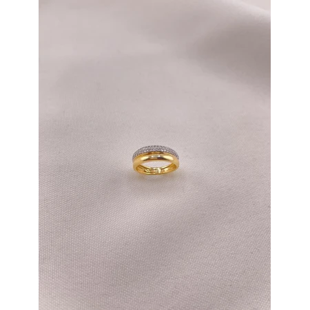 Anel Dois Aros com Diamantes