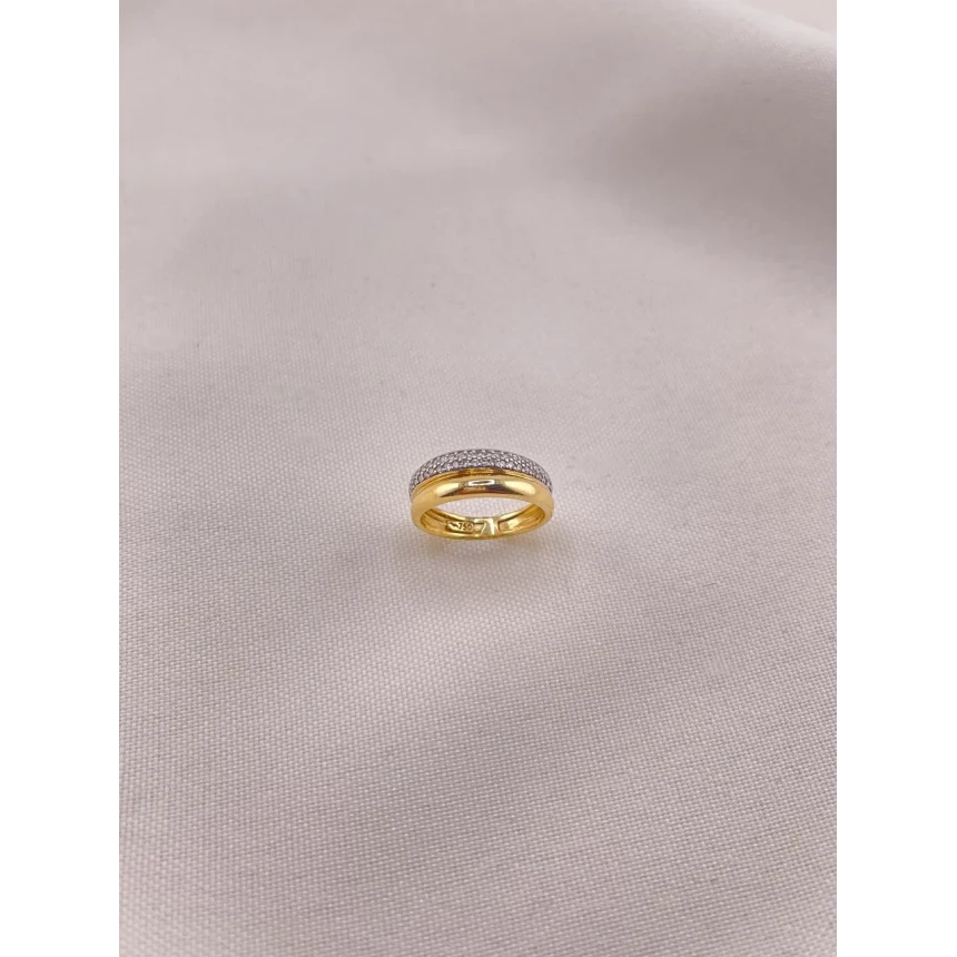 Anel Dois Aros com Diamantes