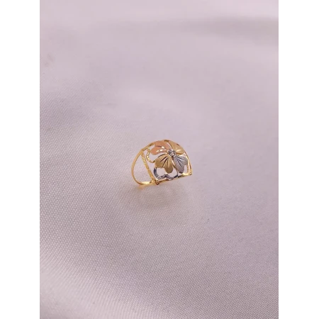 Anel Flor Três Tons