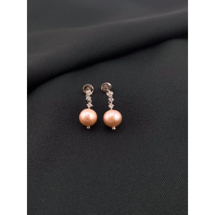 Brincos de Pérolas e Diamantes