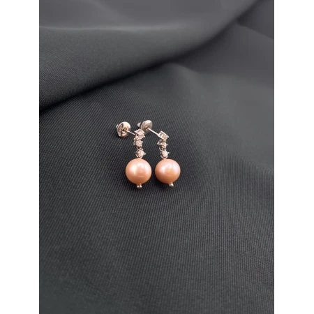 Brincos de Pérolas e Diamantes
