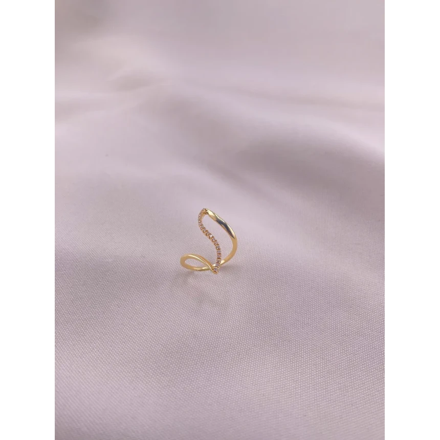 Anel Estilizado de Diamantes