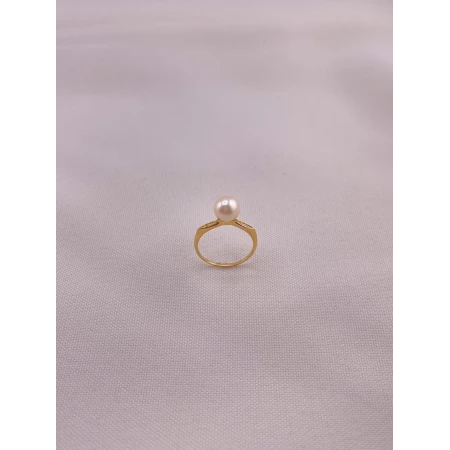 Anel de Pérola e Diamantes