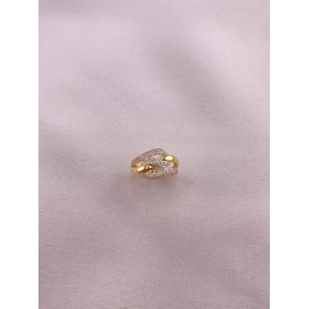 Anel Entrelaçado com Diamantes