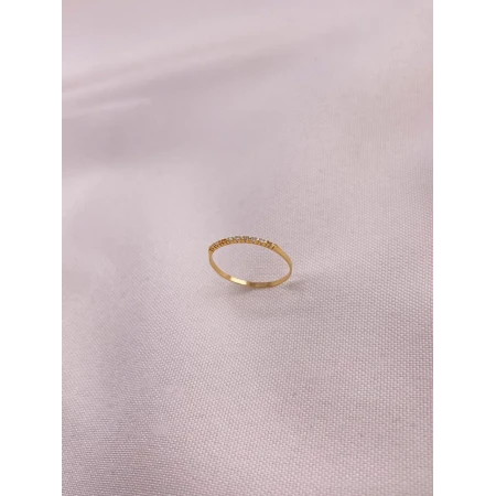 Anel Meia Aliança de Diamantes