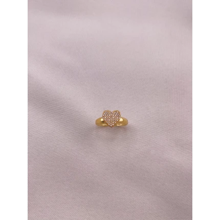 Anel Coração de Diamantes