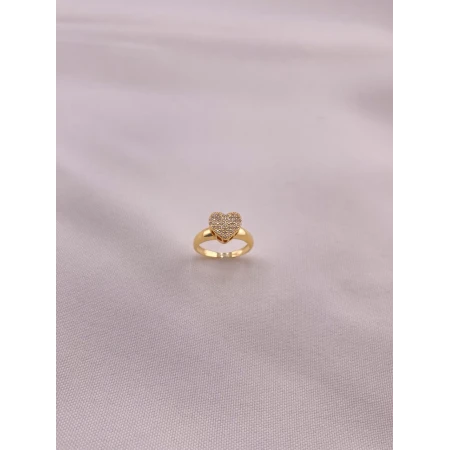 Anel Coração de Diamantes