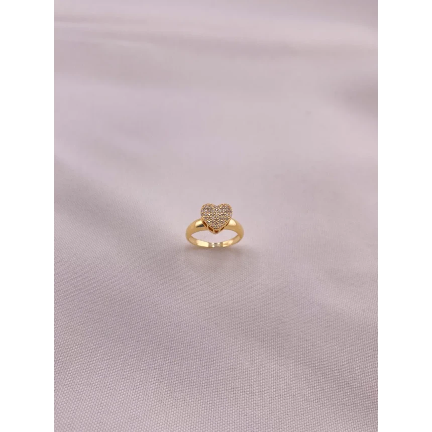 Anel Coração de Diamantes