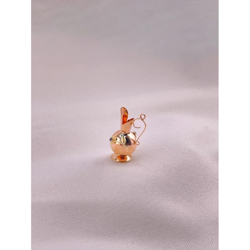 Pingente Jarro com Rubi e Safira