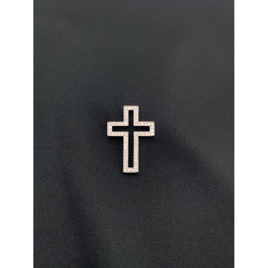 Pingente Cruz de Diamantes