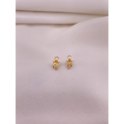 Brincos Folhas de Pérolas