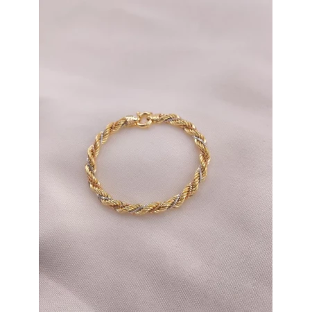 Pulseira Malha Corda Três Tons
